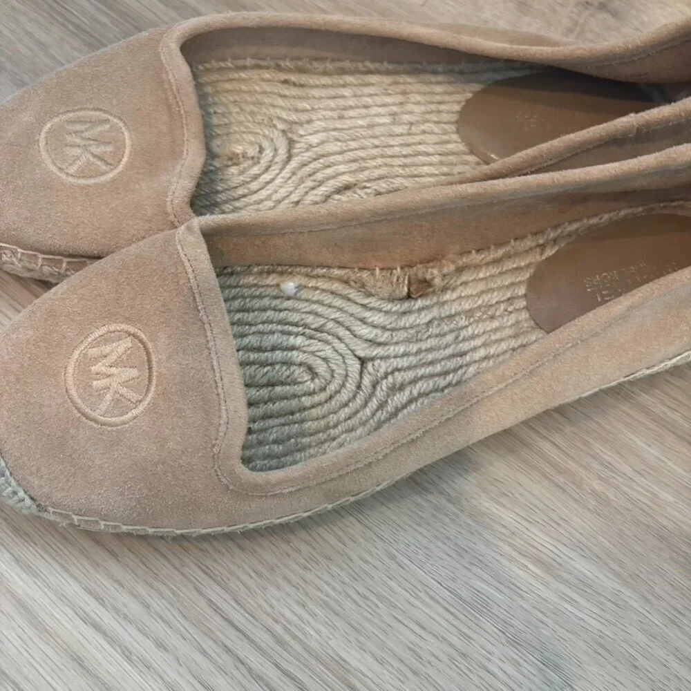 ** Michael Kors Espadrilles Tan Leather Suede 8.5